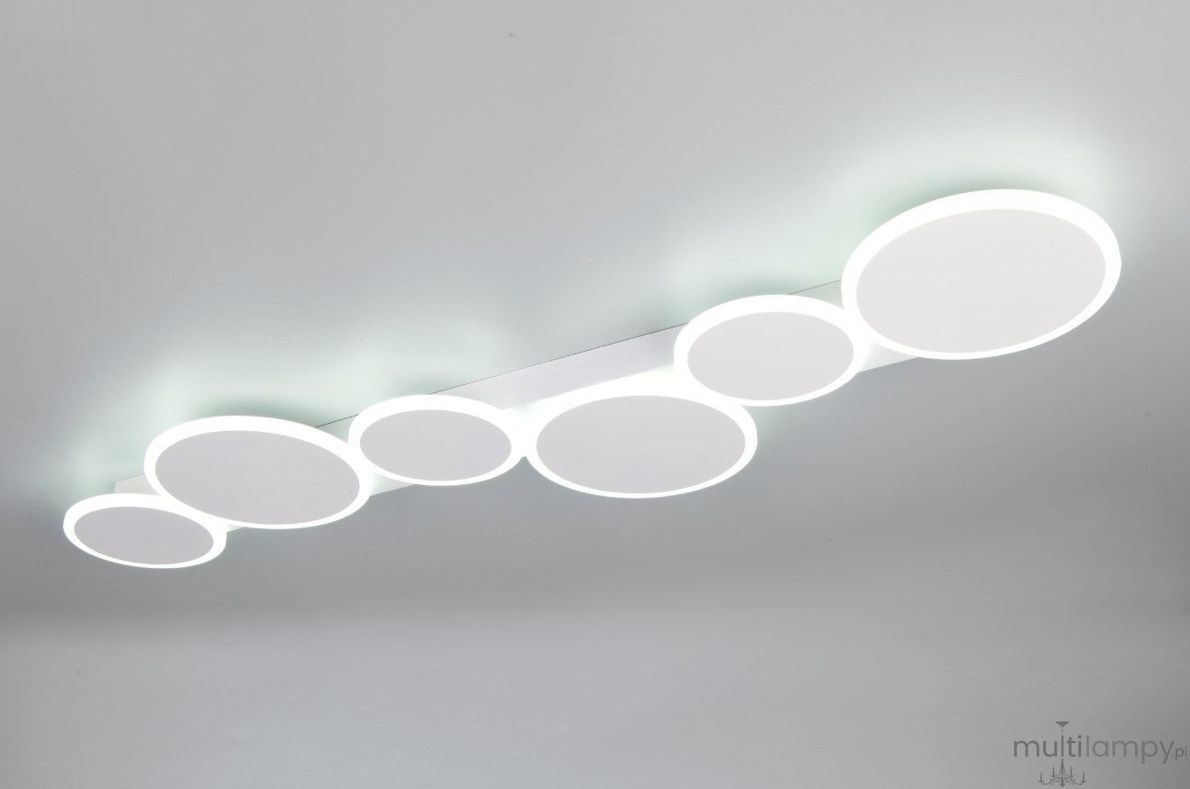Ovela lampa sufitowa z pilotem 6xLED 34W CCT biały 636910631
