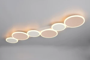 Ovela lampa sufitowa z pilotem 6xLED 34W CCT kawowy 636910665