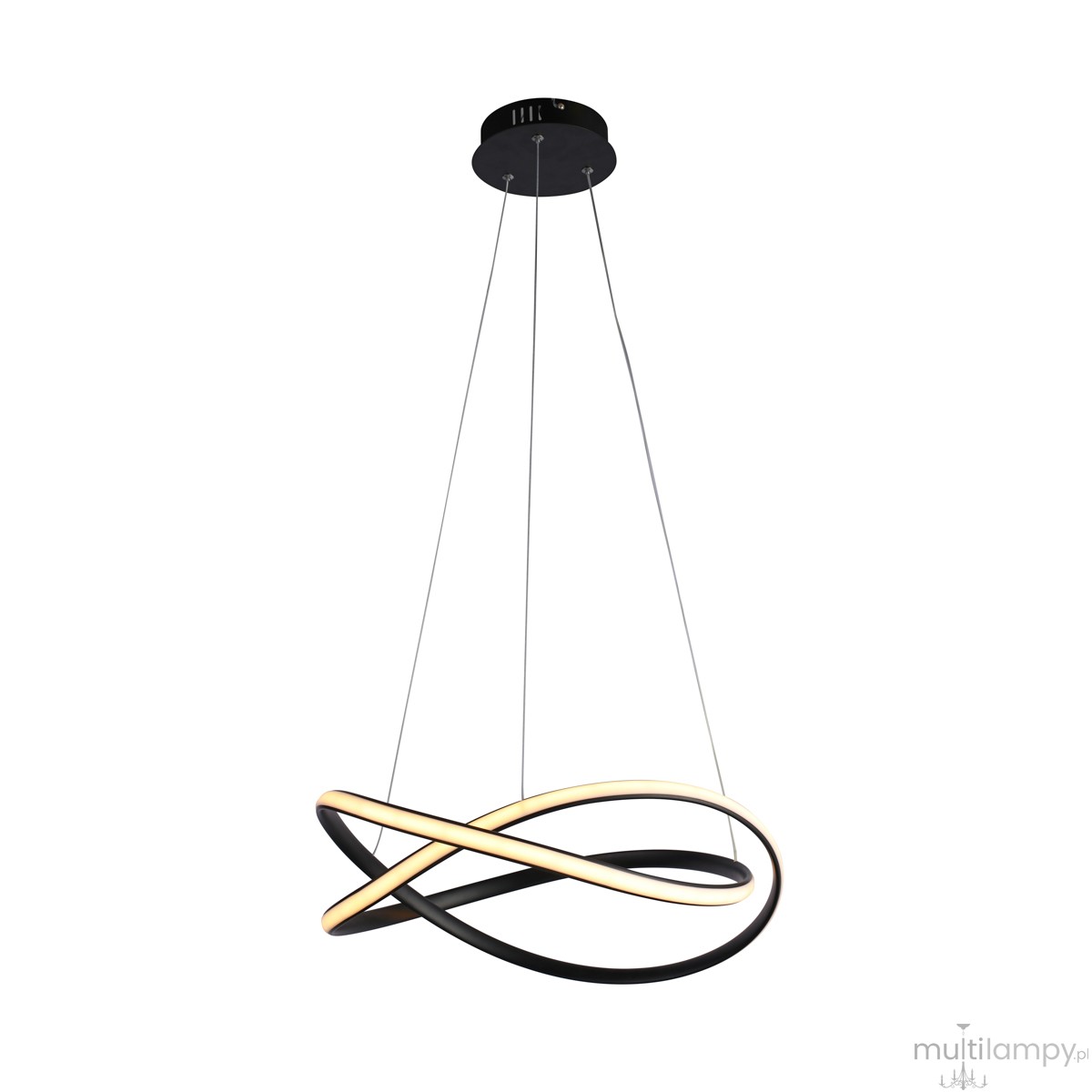 Rumio lampa wisząca LED 40W CCT czarna PND-23917-BK