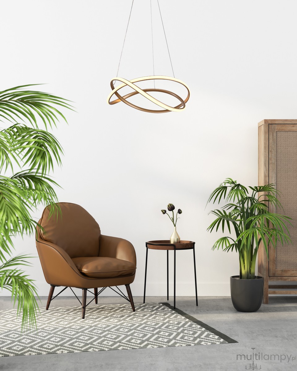 Rumio lampa wisząca LED 40W CCT złota PND-23917-GD