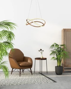 Rumio lampa wisząca LED 40W CCT złota PND-23917-GD
