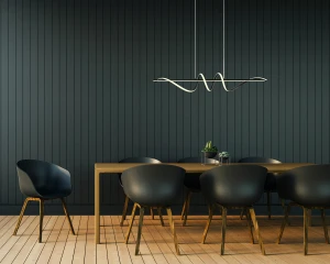 Bastelo lampa wisząca LED 40W CCT czarna PND-24154-BK