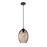 Novala lampa wisząca 1xE27 czarna/brązowy PND-3031-1-BK-CF