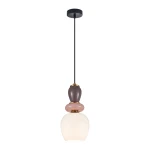 Martelo lampa wisząca 1xE27 czarna/biały PND-36545-1C-GD-WH