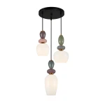 Martelo lampa wisząca 3xE27 czarna/biały PND-36545-3-GD-WH