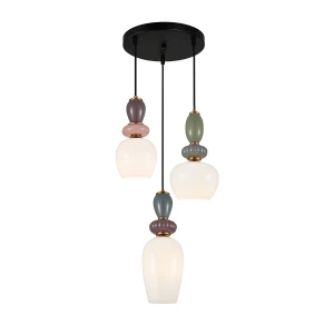 Martelo lampa wisząca 3xE27 czarna/biały PND-36545-3-GD-WH