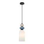 Bonato lampa wisząca 1xE27 czarna/biały PND-36573-1A-BK-WH