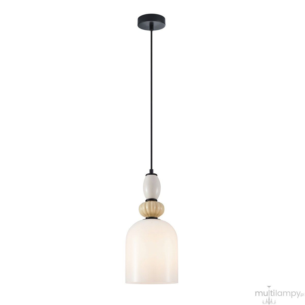 Bonato lampa wisząca 1xE27 czarna/biały PND-36573-1B-BK-WH