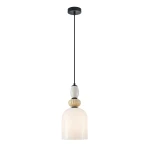 Bonato lampa wisząca 1xE27 czarna/biały PND-36573-1B-BK-WH