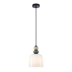 Bonato lampa wisząca 1xE27 czarna/biały PND-36573-1C-BK-WH