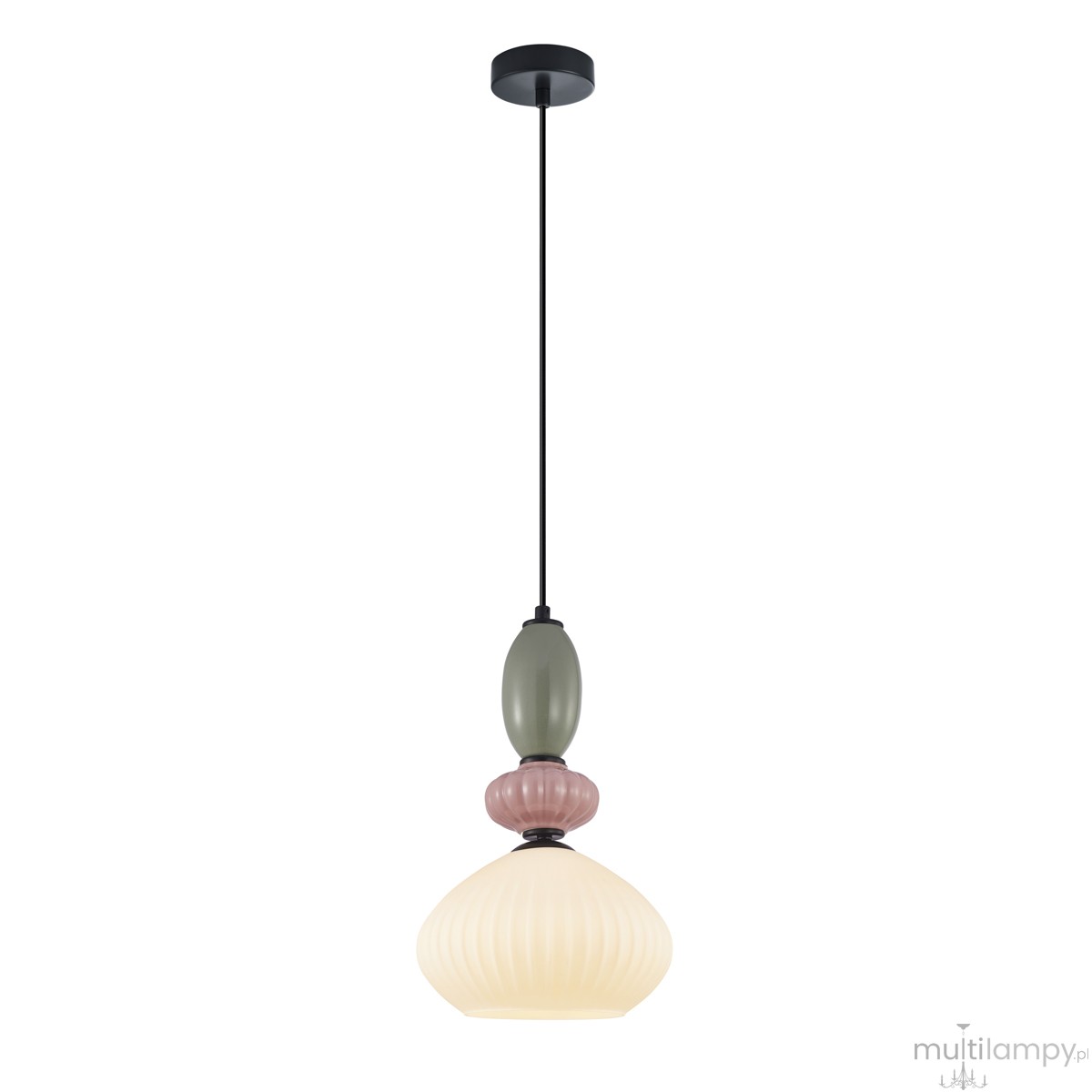 Altra lampa wisząca 1xE27 czarna/biały PND-36787-1A-BK-WH