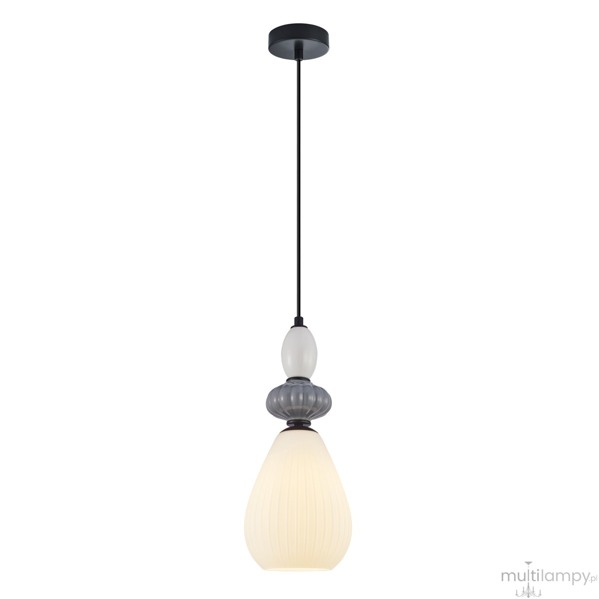 Altra lampa wisząca 1xE27 czarna/biały PND-36787-1B-BK-WH