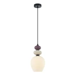 Domali lampa wisząca 1xE27 czarna/biały PND-36816-1B-BK-WH