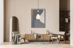 Domali lampa wisząca 1xE27 czarna/biały PND-36816-1C-BK-WH