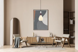 Domali lampa wisząca 1xE27 czarna/biały PND-36816-1C-BK-WH