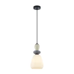 Domali lampa wisząca 1xE27 czarna/biały PND-36816-1D-BK-WH