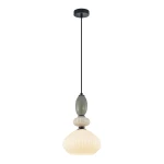 Domali lampa wisząca 1xE27 czarna/biały PND-36816-1E-BK-WH