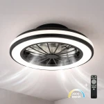 Blast lampa sufitowa z wentylatorem LED 24W + 15W CCT czarna ML2767