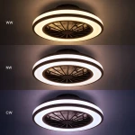 Blast lampa sufitowa z wentylatorem LED 24W + 15W CCT czarna ML2767