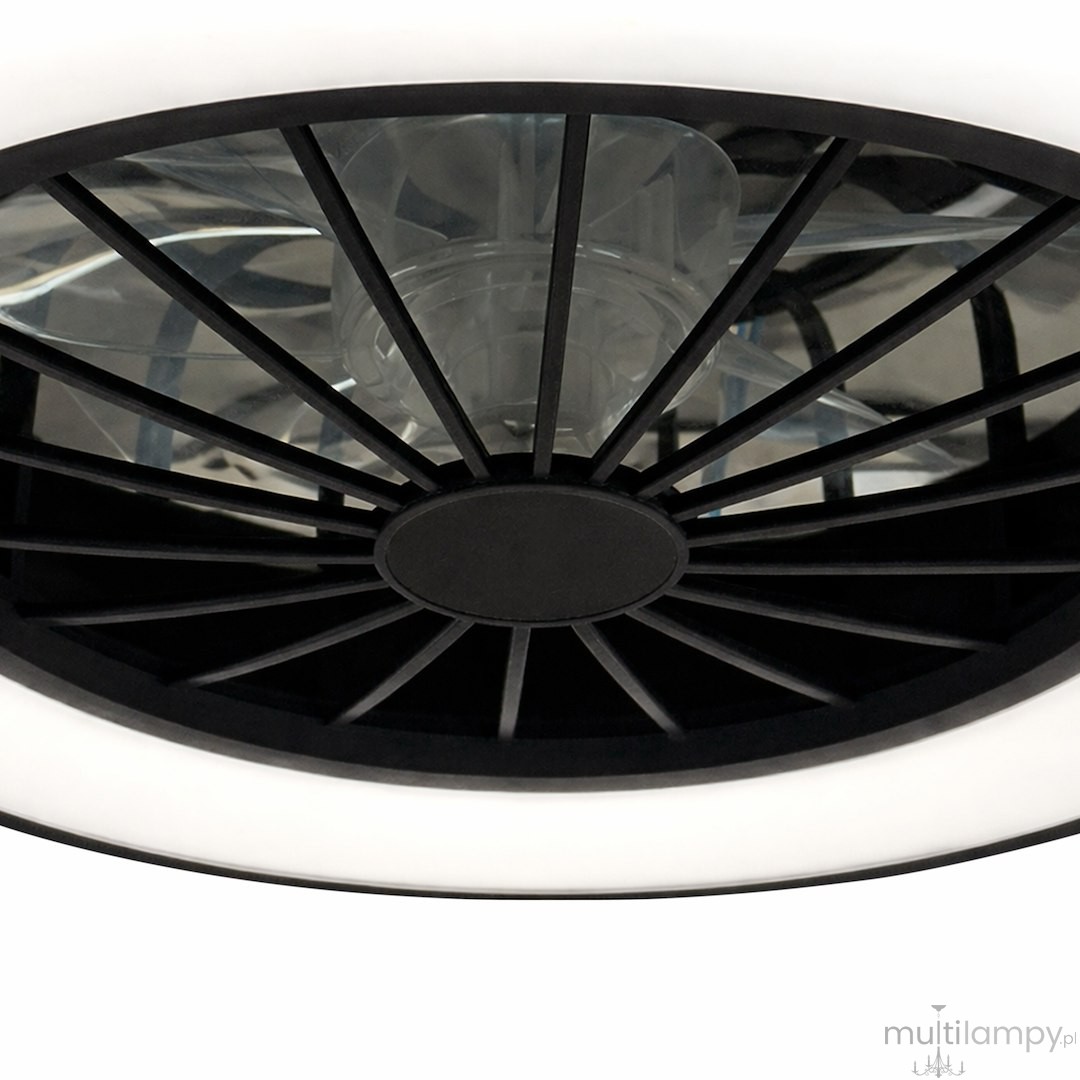 Blast lampa sufitowa z wentylatorem LED 24W + 15W CCT czarna ML2767