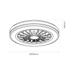 Blast lampa sufitowa z wentylatorem LED 24W + 15W CCT czarna ML2767