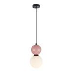 Mastal D15 lampa wisząca 1xE27 różowa PND-36603-1S-BK-PK
