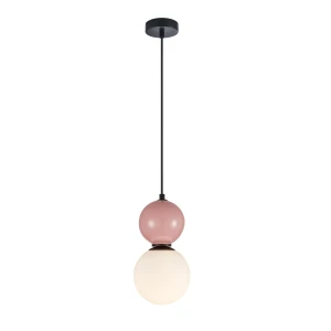 Mastal D15 lampa wisząca 1xE27 różowa PND-36603-1S-BK-PK
