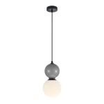 Mastal D15 lampa wisząca 1xE27 szara PND-36603-1S-BK-GR