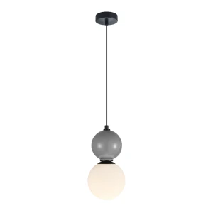 Mastal D15 lampa wisząca 1xE27 szara PND-36603-1S-BK-GR