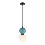 Mastal D15 lampa wisząca 1xE27 niebieska PND-36603-1S-BK-BLU