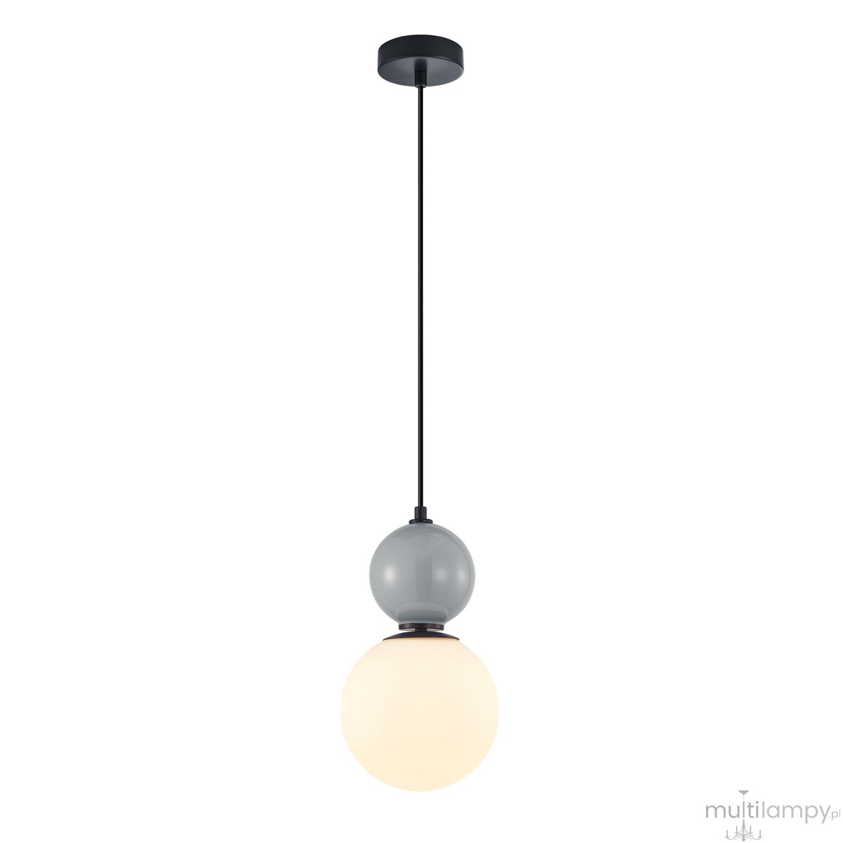 Mastal D18 lampa wisząca 1xE27 szara PND-36603-1M-BK-GR