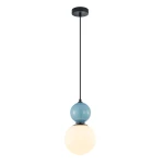 Mastal D18 lampa wisząca 1xE27 niebieska PND-36603-1M-BK-BLU