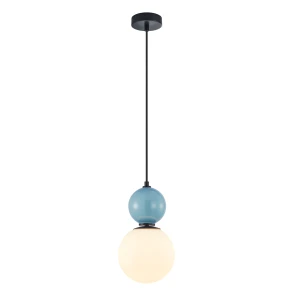 Mastal D18 lampa wisząca 1xE27 niebieska PND-36603-1M-BK-BLU