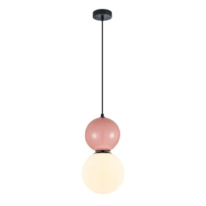 Mastal D20 lampa wisząca 1xE27 różowa PND-36603-1L-BK-PK