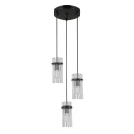 Merto lampa wisząca 3xE14 czarna PND-40930-3A-BK