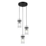 Merto lampa wisząca 3xE14 czarna PND-40930-3A-BK