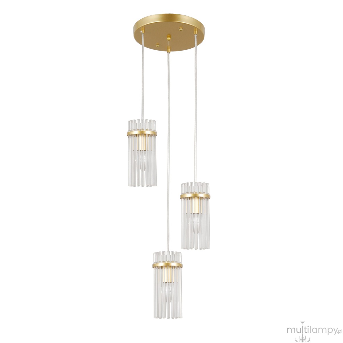 Merto lampa wisząca 3xE14 złota PND-40930-3A-GD