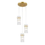 Merto lampa wisząca 3xE14 złota PND-40930-3A-GD
