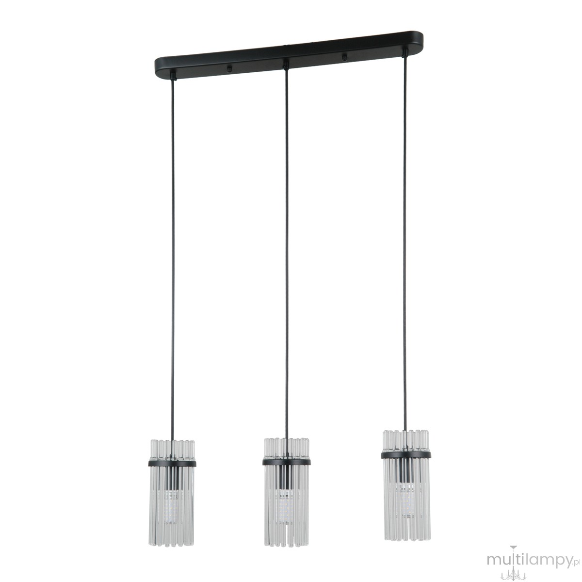 Merto lampa wisząca 3xE14 czarna PND-40930-3B-BK