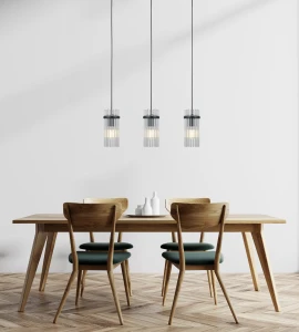 Merto lampa wisząca 3xE14 czarna PND-40930-3B-BK