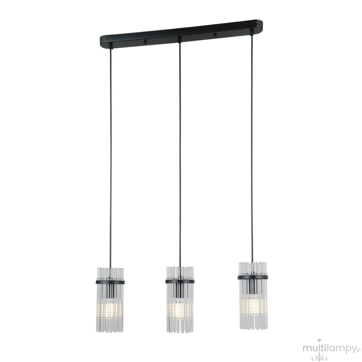 Merto lampa wisząca 3xE14 czarna PND-40930-3B-BK