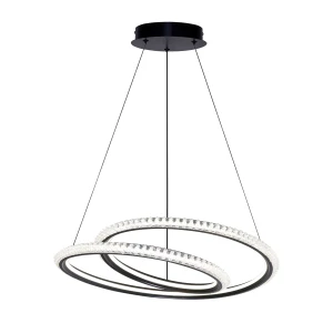 Kortia lampa wisząca LED 35W CCT czarna PND-64873-BK