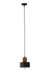 Rif Wood D15 lampa wisząca 1xE27 czarna/brąz 41858
