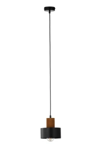 Rif Wood D15 lampa wisząca 1xE27 czarna/brąz 41858