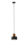 Rif Wood D15 lampa wisząca 1xE27 czarna/brąz 41858