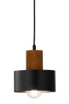 Rif Wood D15 lampa wisząca 1xE27 czarna/brąz 41858
