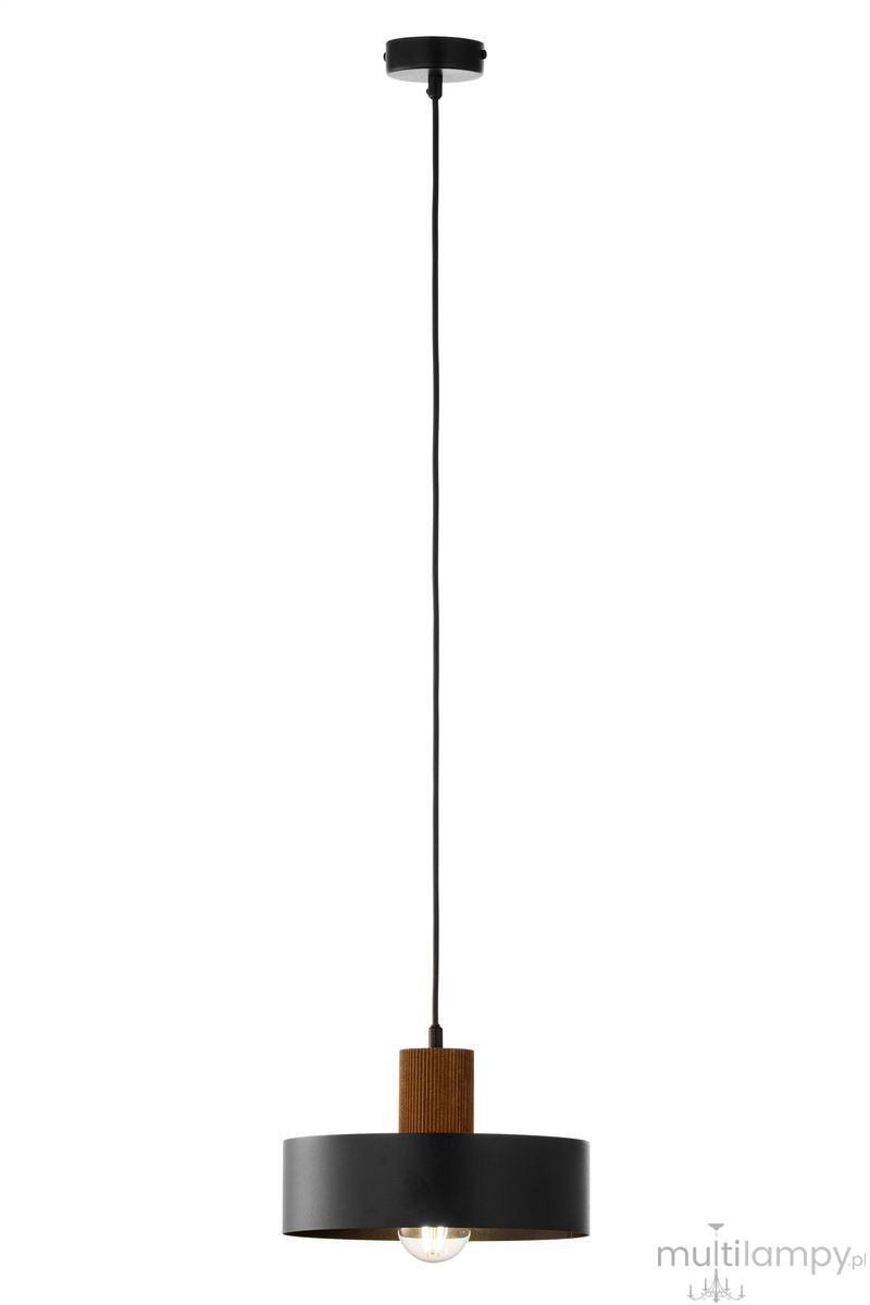 Rif Wood D20 lampa wisząca 1xE27 czarna/brąz 41859