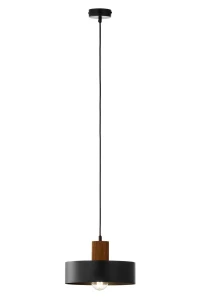 Rif Wood D20 lampa wisząca 1xE27 czarna/brąz 41859