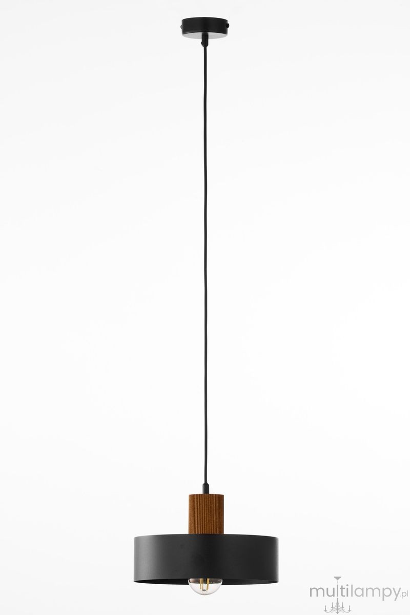 Rif Wood D20 lampa wisząca 1xE27 czarna/brąz 41859
