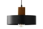 Rif Wood D20 lampa wisząca 1xE27 czarna/brąz 41859